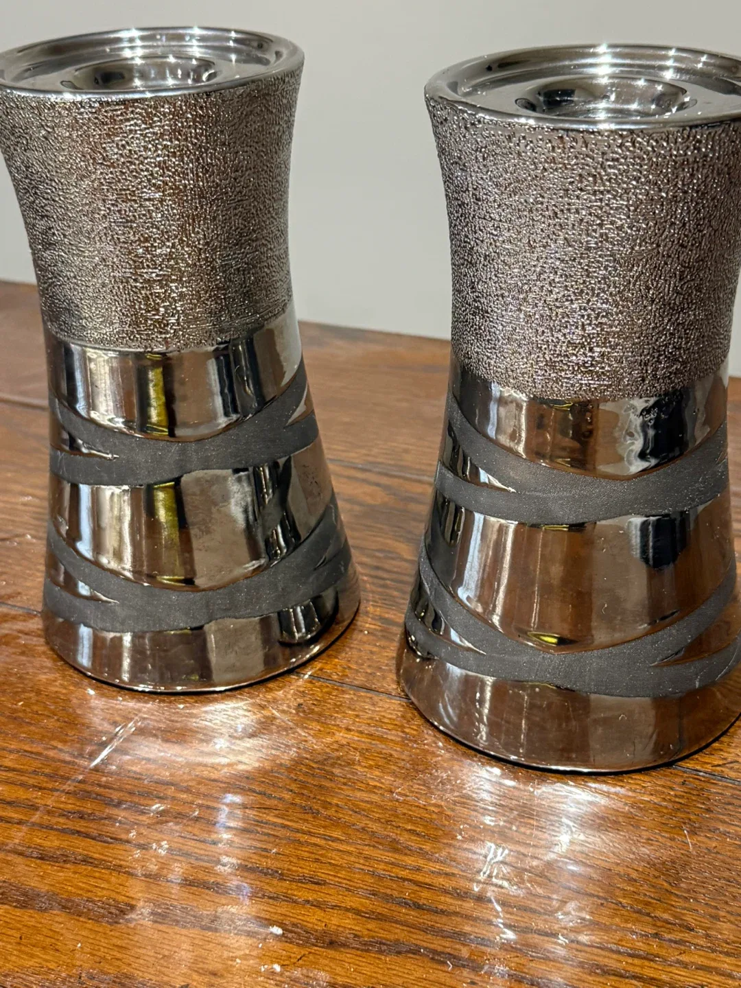 Pair of Bowring Silver Candle Holders image indicator(8)