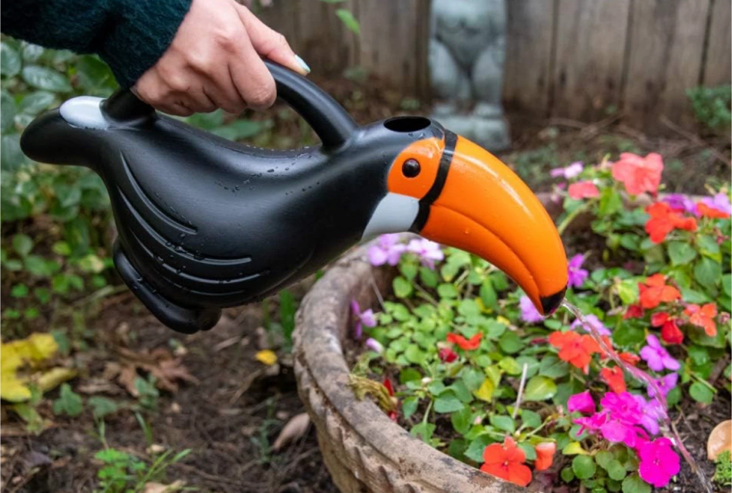 Pink Flamingo Watering Can - photo 2
