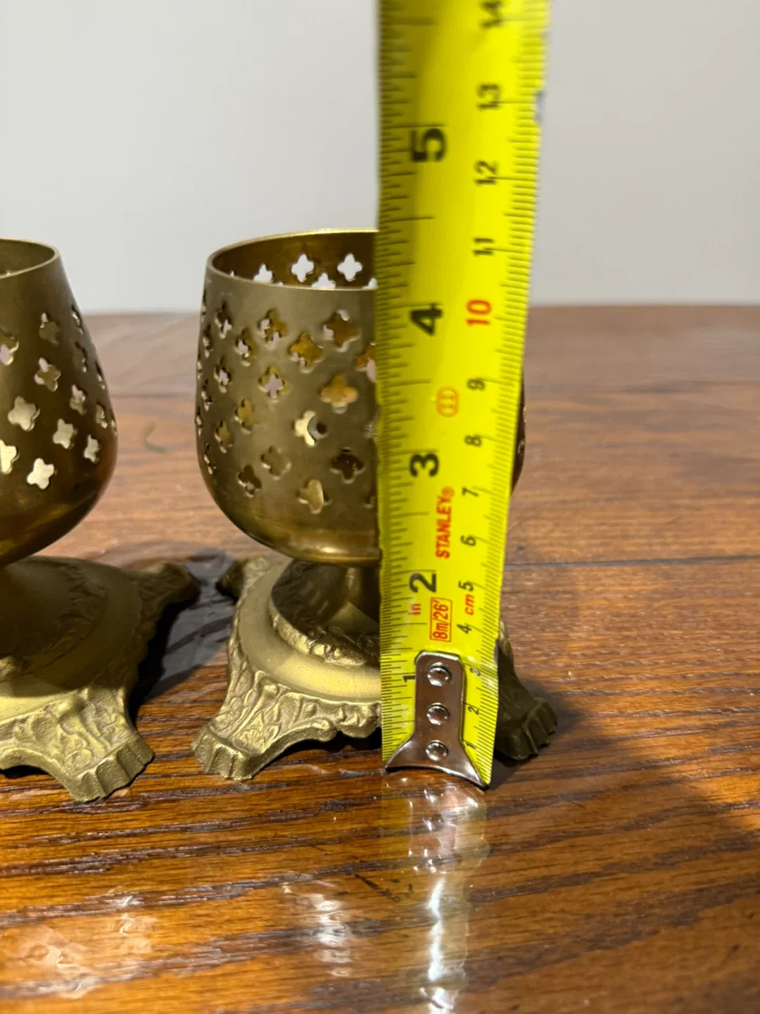 Vintage Brass Candle Holders - Set of 2 image indicator(4)