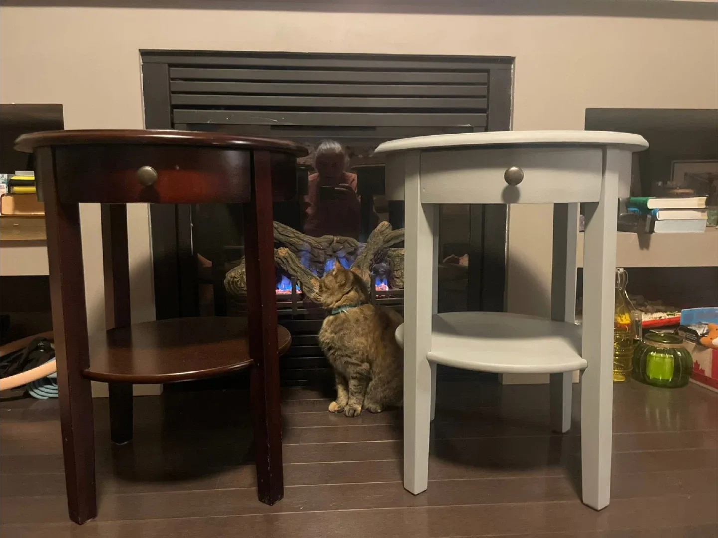 Repaired and refinished side tables image indicator(2)