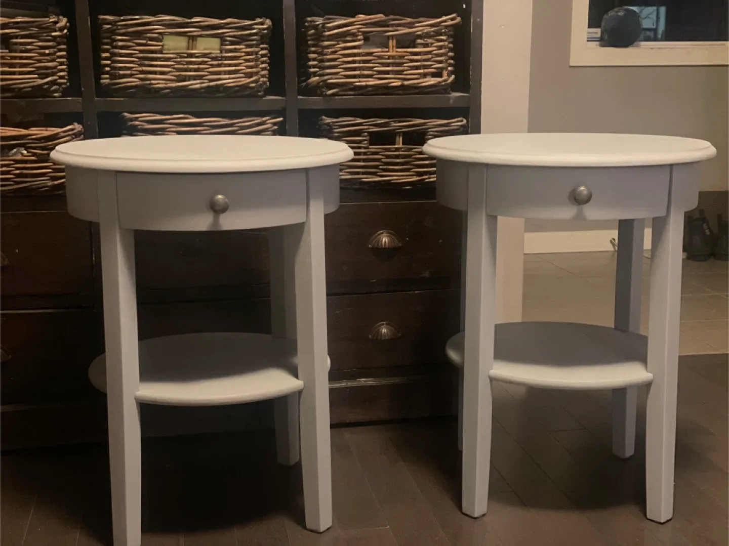 Repaired and refinished side tables image indicator(9)