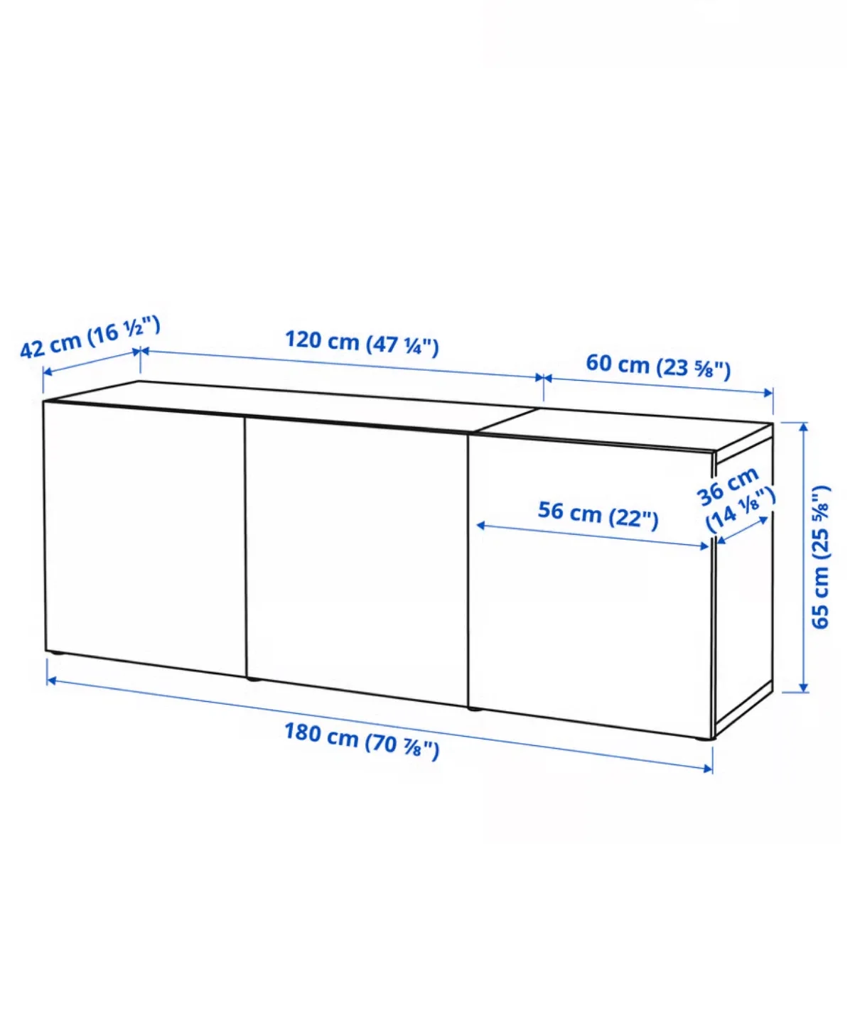 IKEA BESTÅ Storage combination -3units image indicator(5)