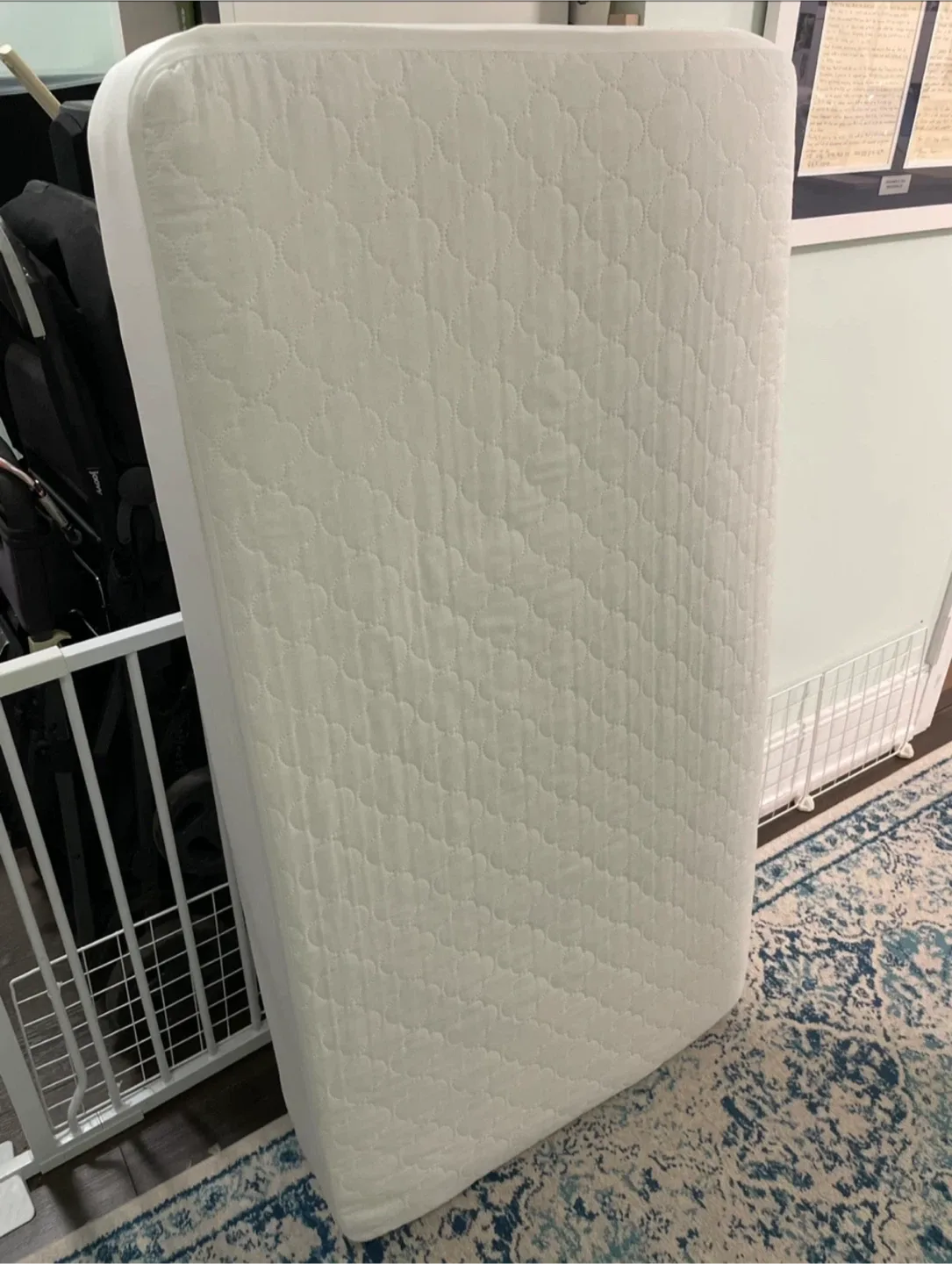 White crib mattress