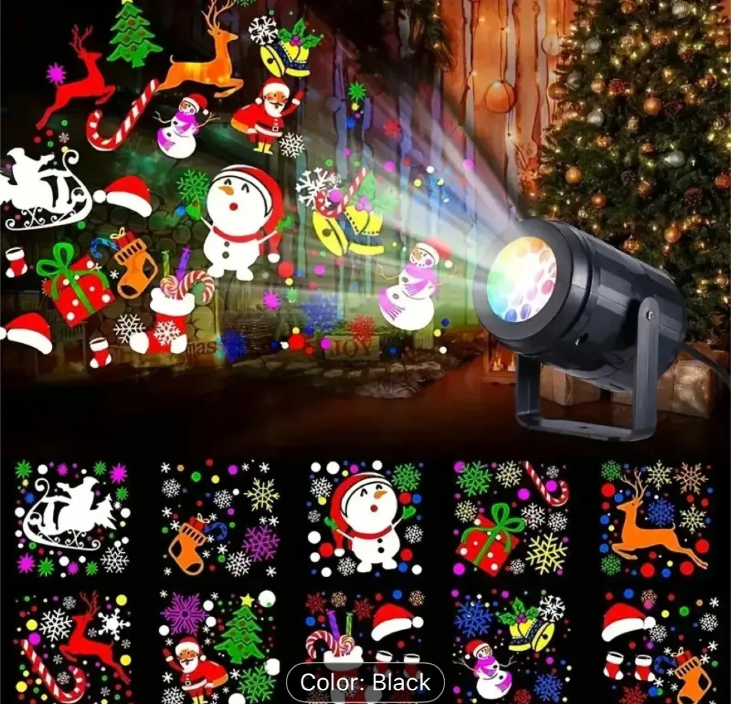 Christmas Projector Lights - LED 16 Pattern - Black image indicator(2)