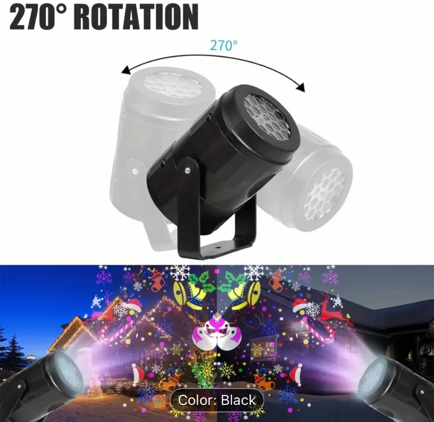 Christmas Projector Lights - LED 16 Pattern - Black image indicator(9)