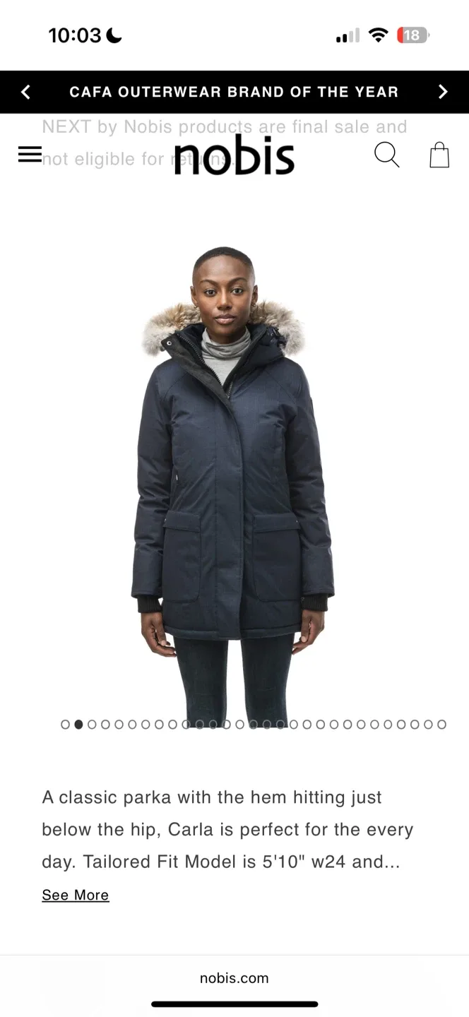 Nobis Carla Parka in Navy Blue image indicator(4)