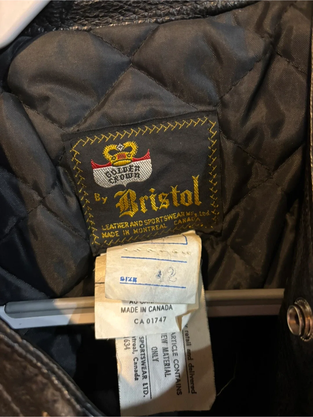 Vintage Bristol Leather Motorcycle Jacket - Black & Red image indicator(9)