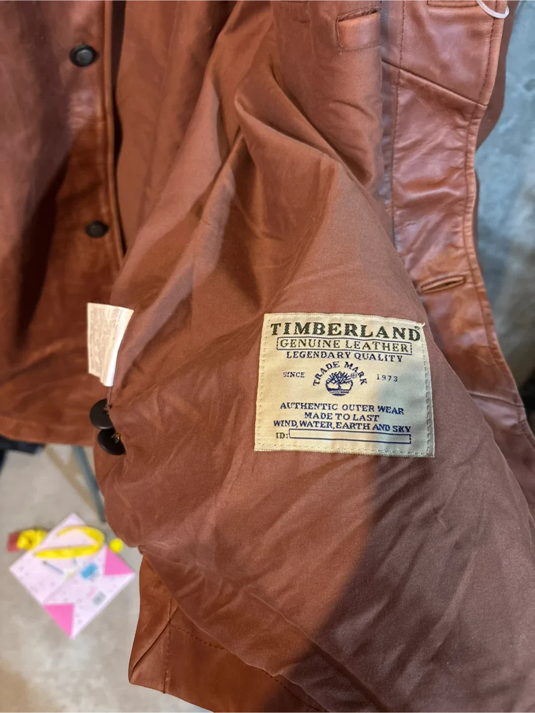 Timberland Leather Jacket - Size M image indicator(10)