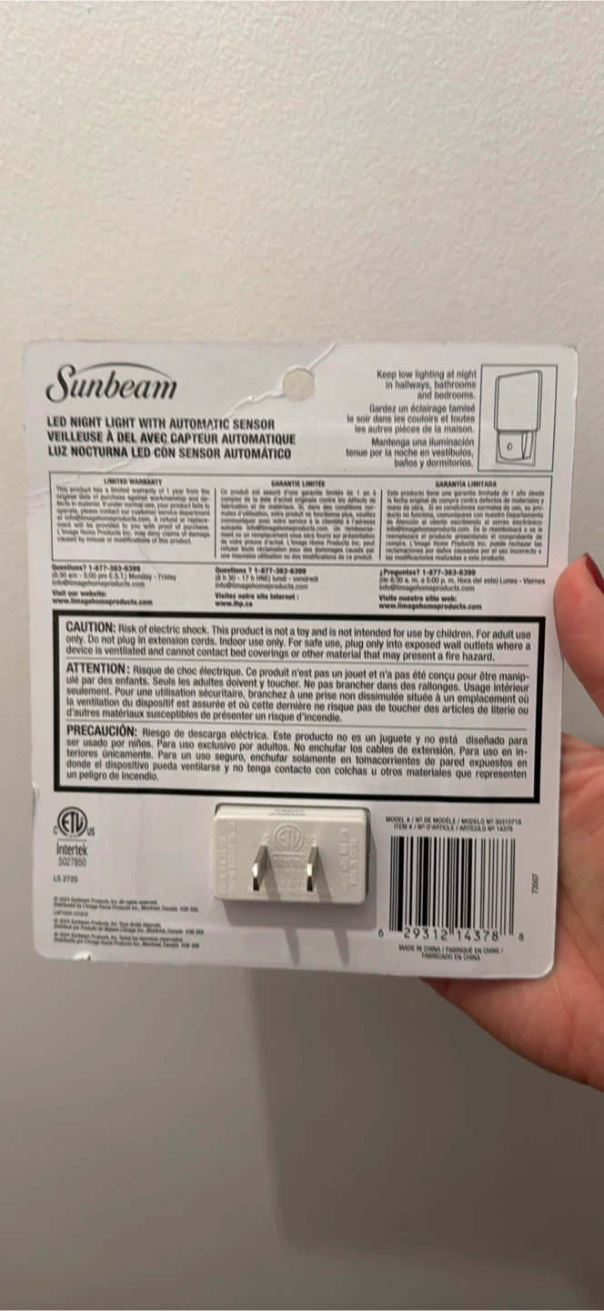 Sunbeam LED Night Light - New in Package - photo 2