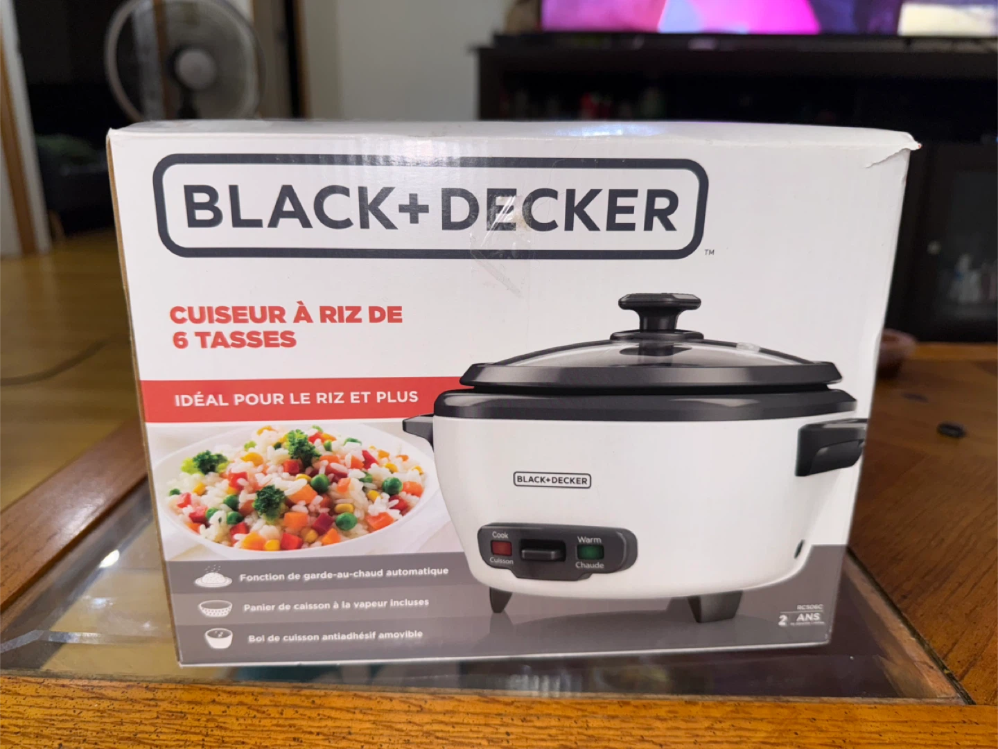 New BLACK+DECKER 6-Cup Rice Cooker & Steamer