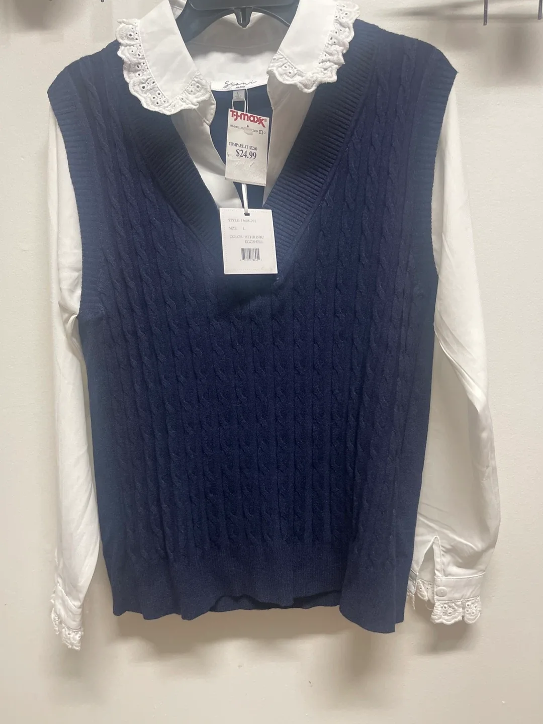 Siani Milano Knit Vest with Collar - Size L image indicator(2)