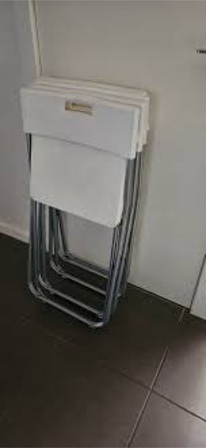 IKEA White Folding Chair - photo 3