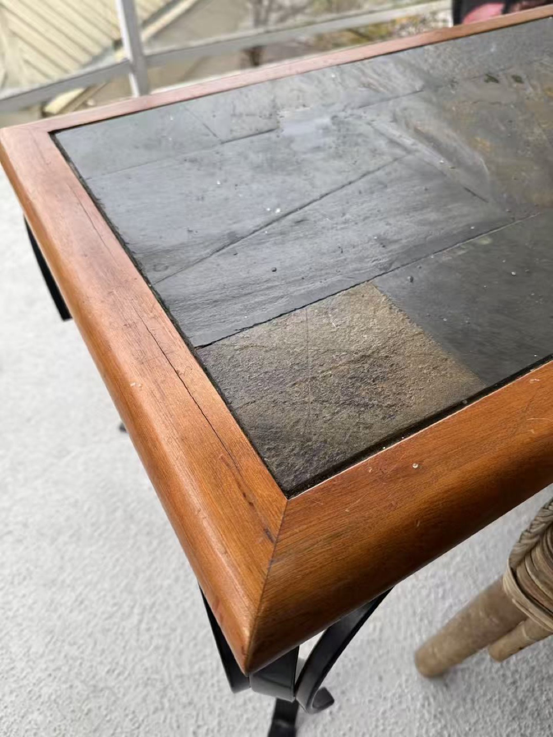 Coffee Table with Slate Tile Top