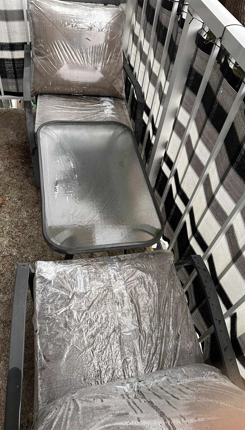 FOR SALE: Patio Table & Chairs Set + Balcony Shade