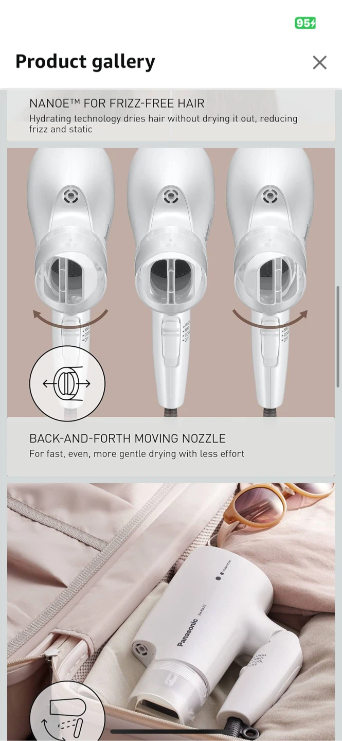 Panasonic EH-NA27 Compact Travel Hair Dryer - photo 2