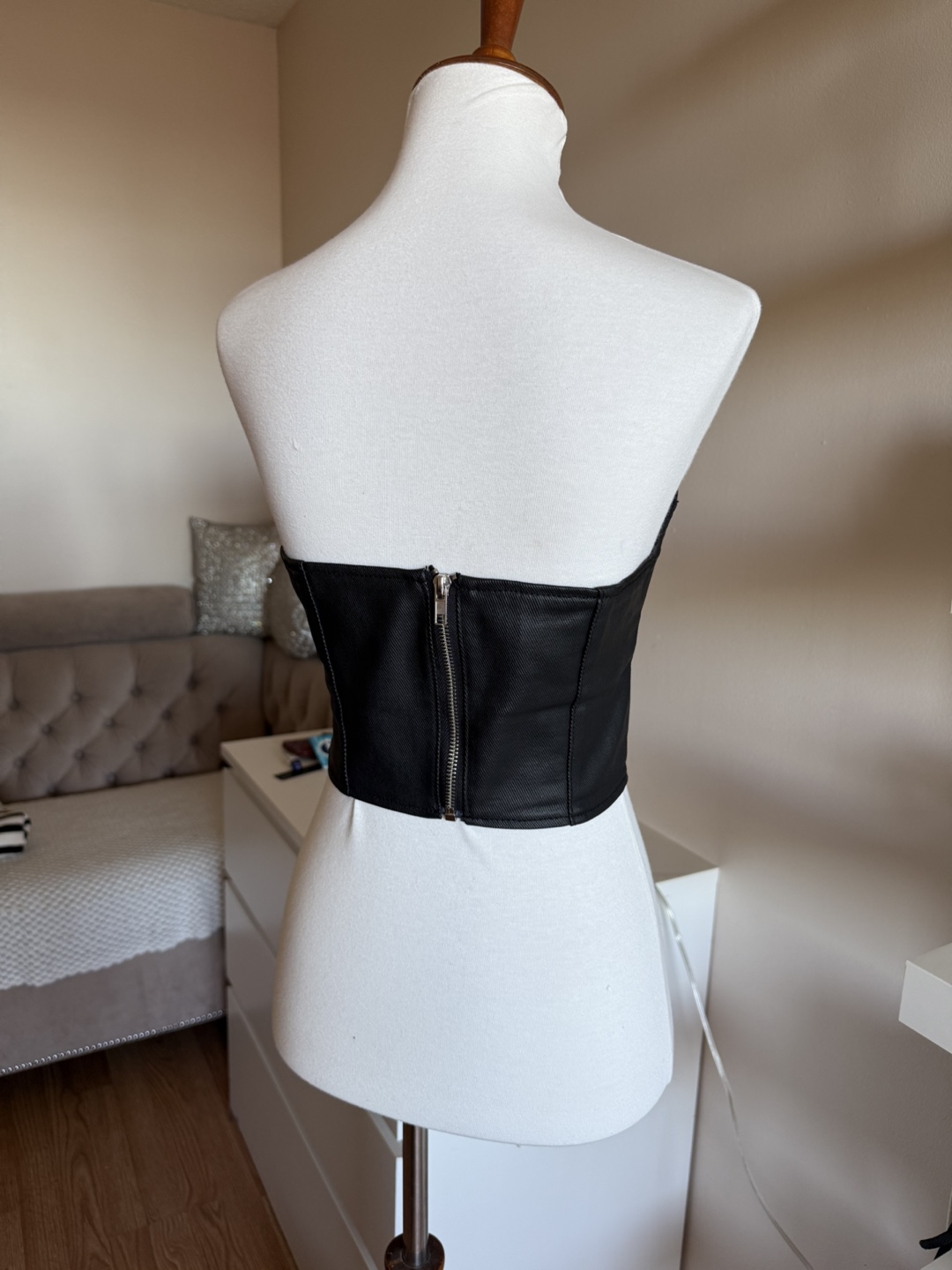 Black Lace-Up Corset Top - photo 3
