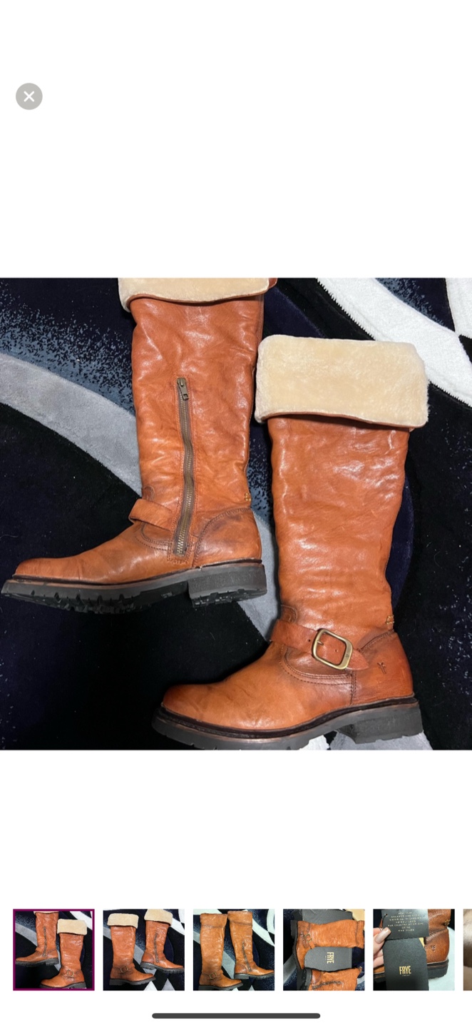 Frye Leather Shearling Boots
