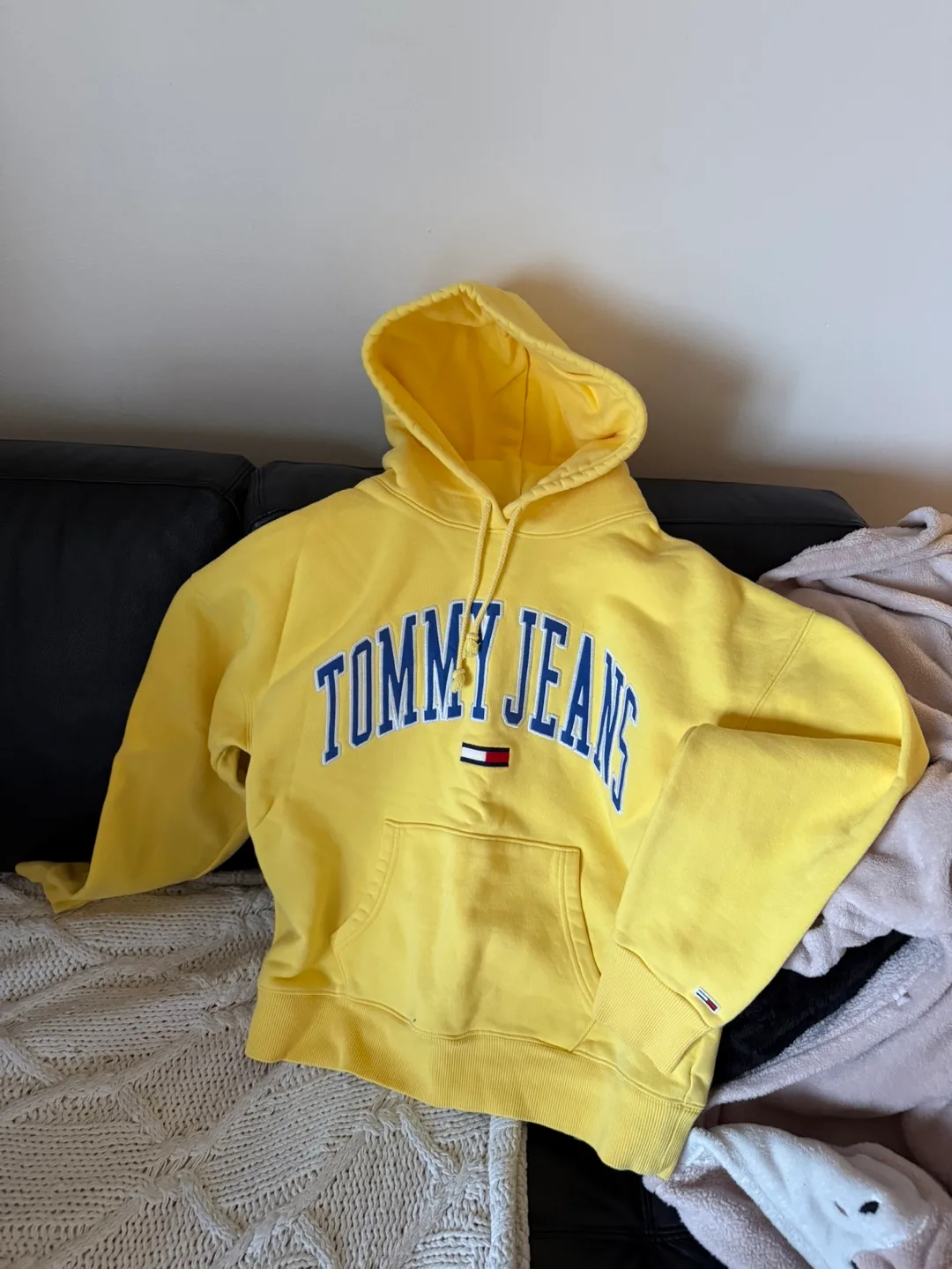 Tommy Jeans Yellow Hoodie - Size Small
