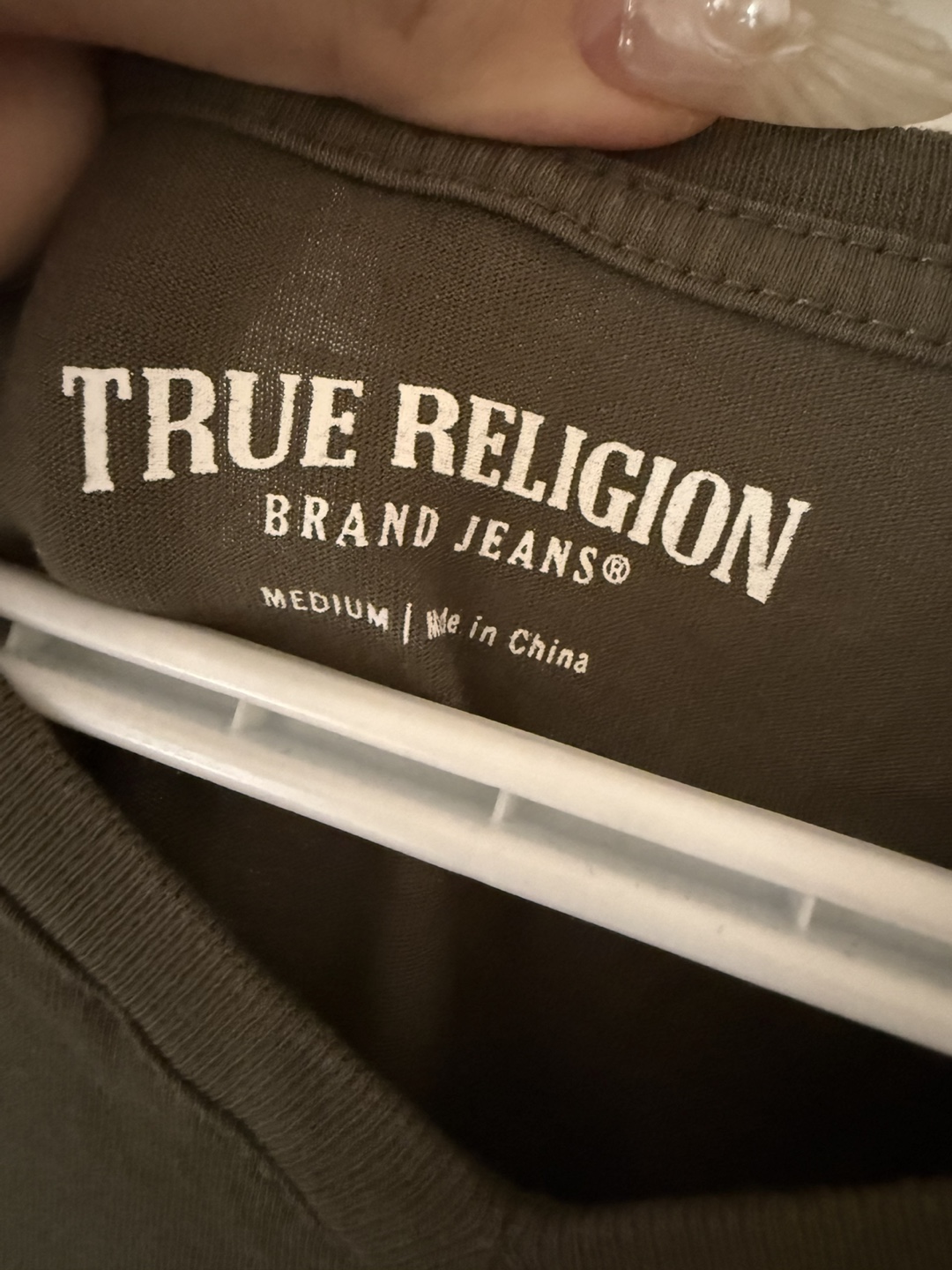 True Religion Olive Green T-Shirt - Size Medium - photo 2