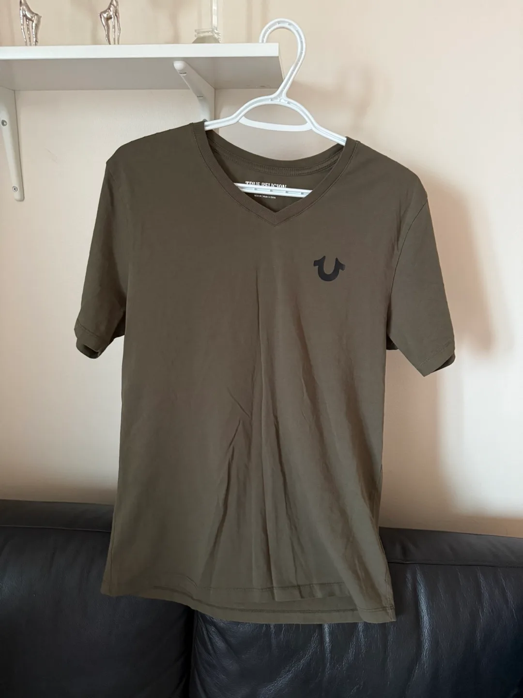 True Religion Olive Green T-Shirt - Size Medium