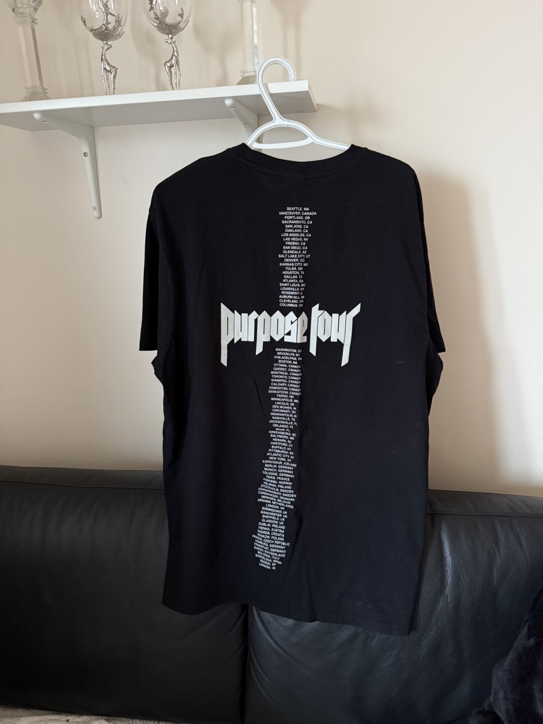 Justin Bieber Purpose Tour Black T-Shirt - photo 2