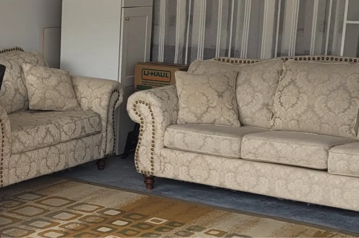 Floral Sofa and Loveseat Set
