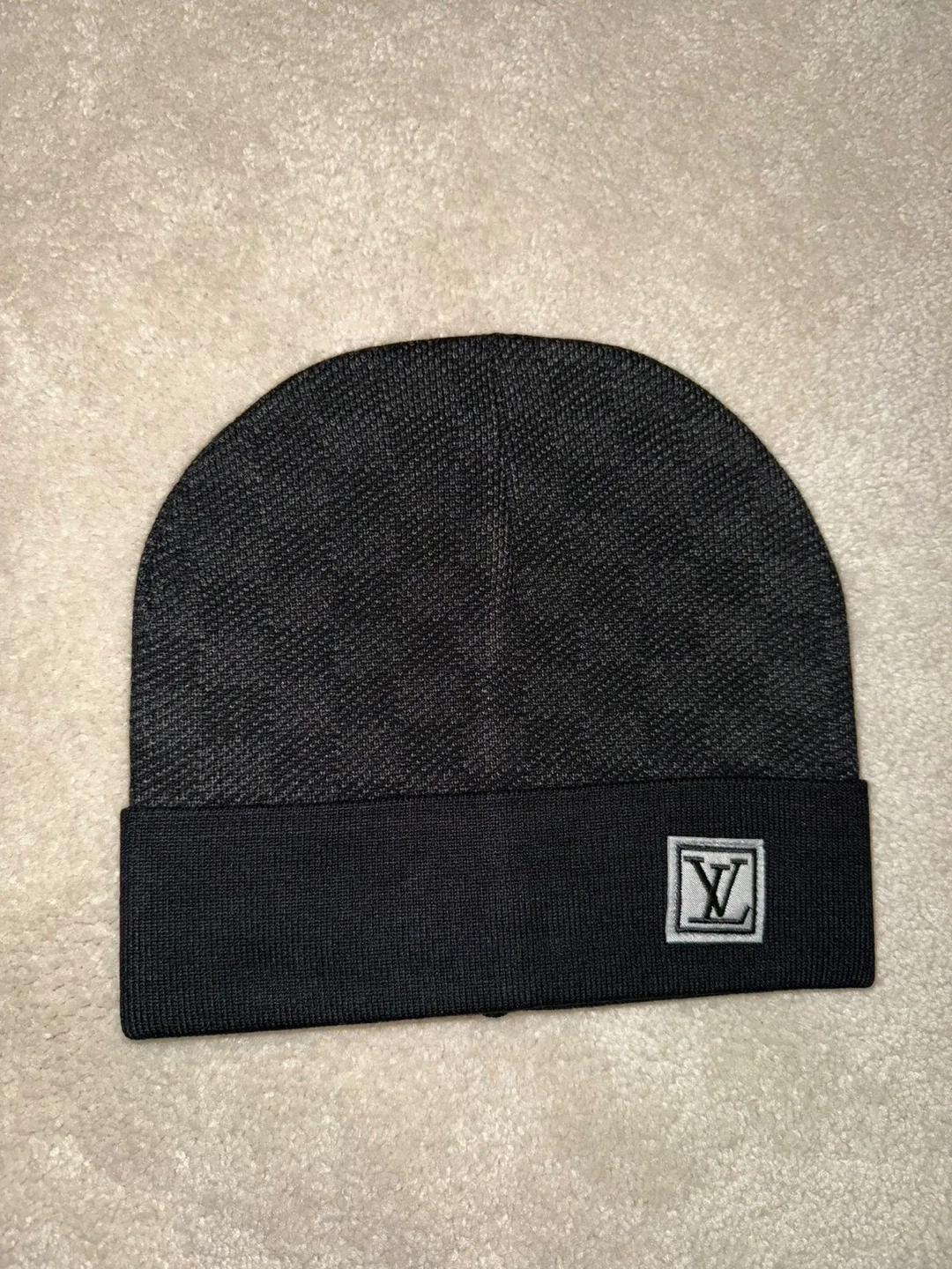 Louis Vuitton Black Beanie Hat