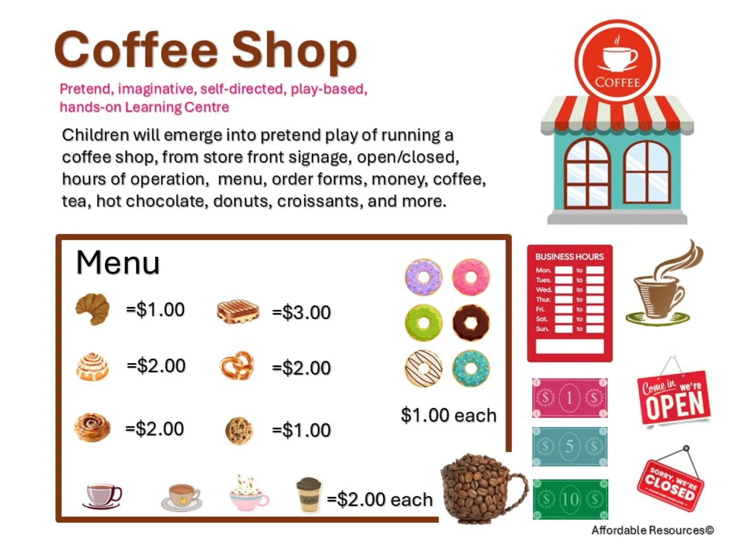 Pretend Coffee Shop Learning Centre