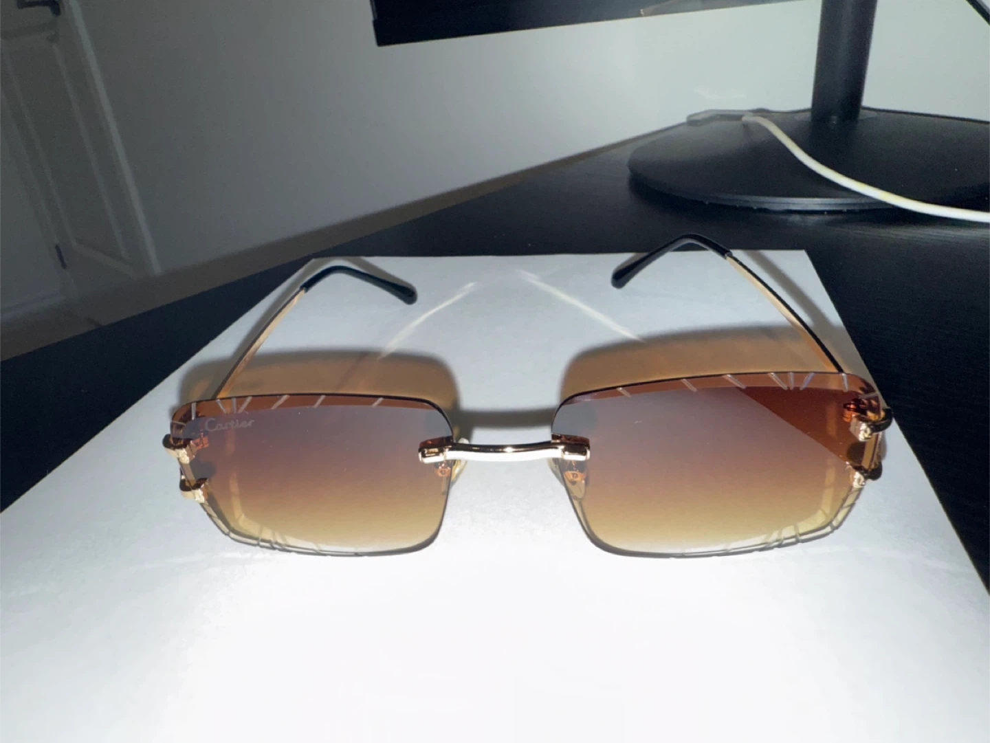 Cartier Rimless Sunglasses with Case