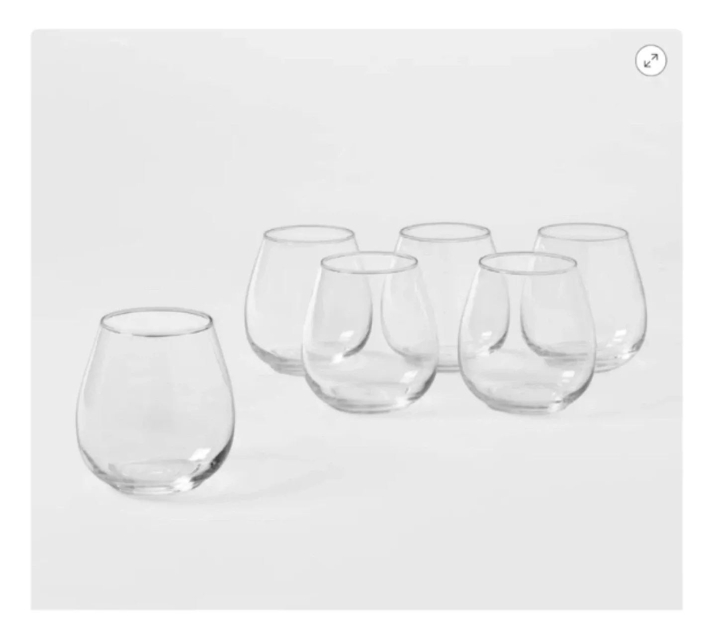 Stemless Wine Glasses - Set of 6