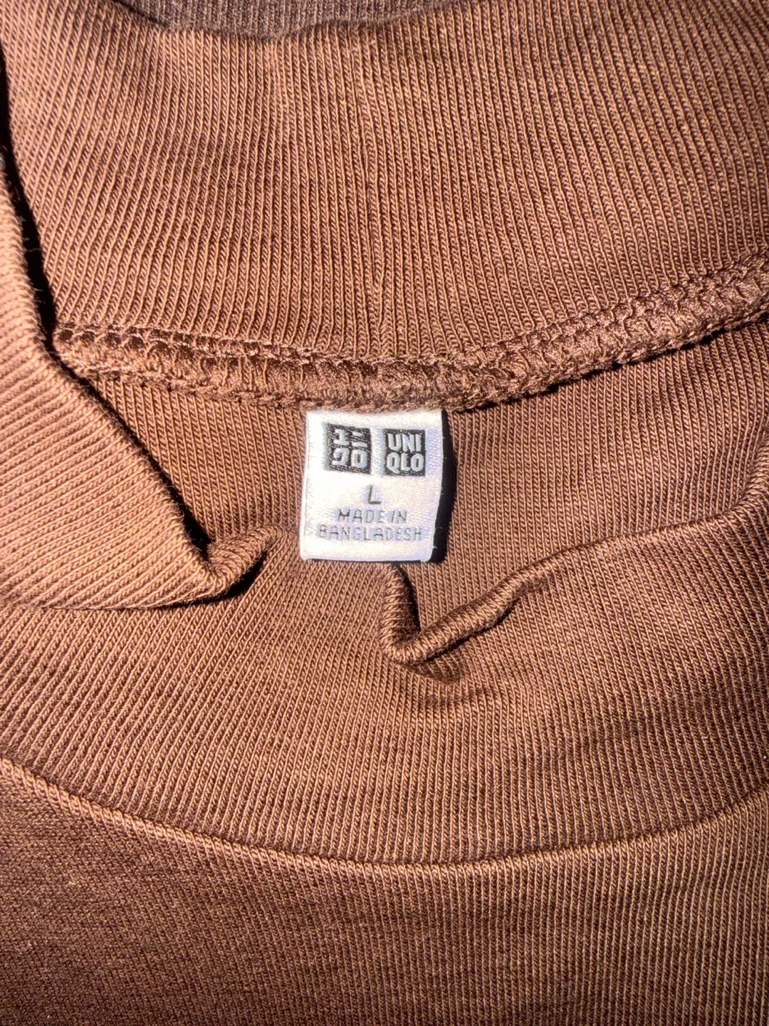 Uniqlo Brown Mock Neck Short Sleeve Top - Size Asian L image indicator(2)