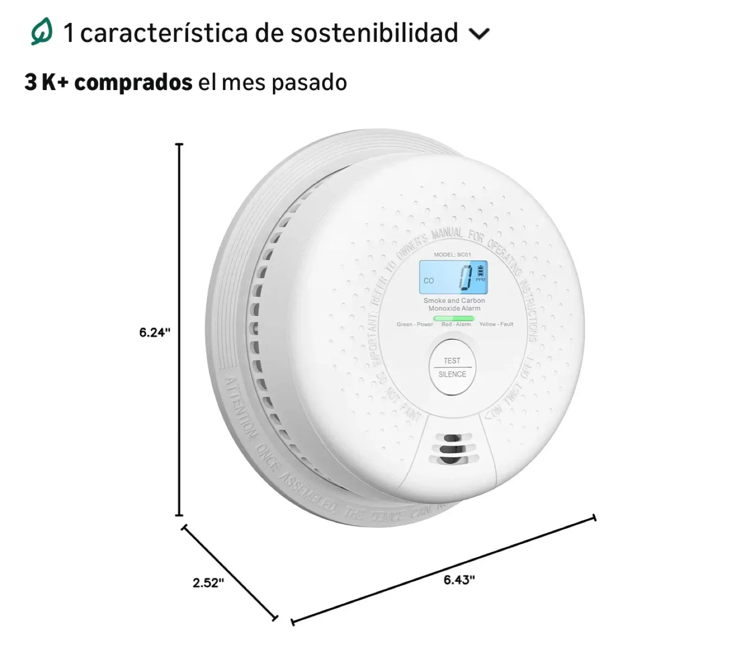 X-Sense SC01 Smoke and Carbon Monoxide Alarm image indicator(4)