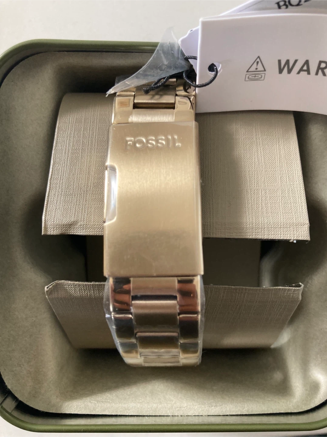 New Fossil BQ2884 Gold/Green Watch with Box - photo 3
