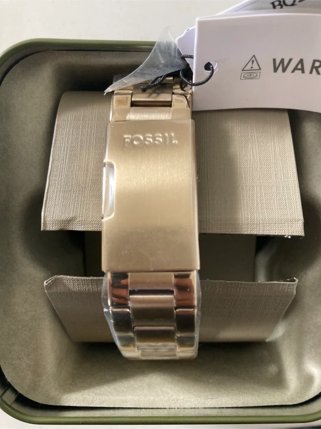 New Fossil BQ2884 Gold/Green Watch with Box image indicator(3)