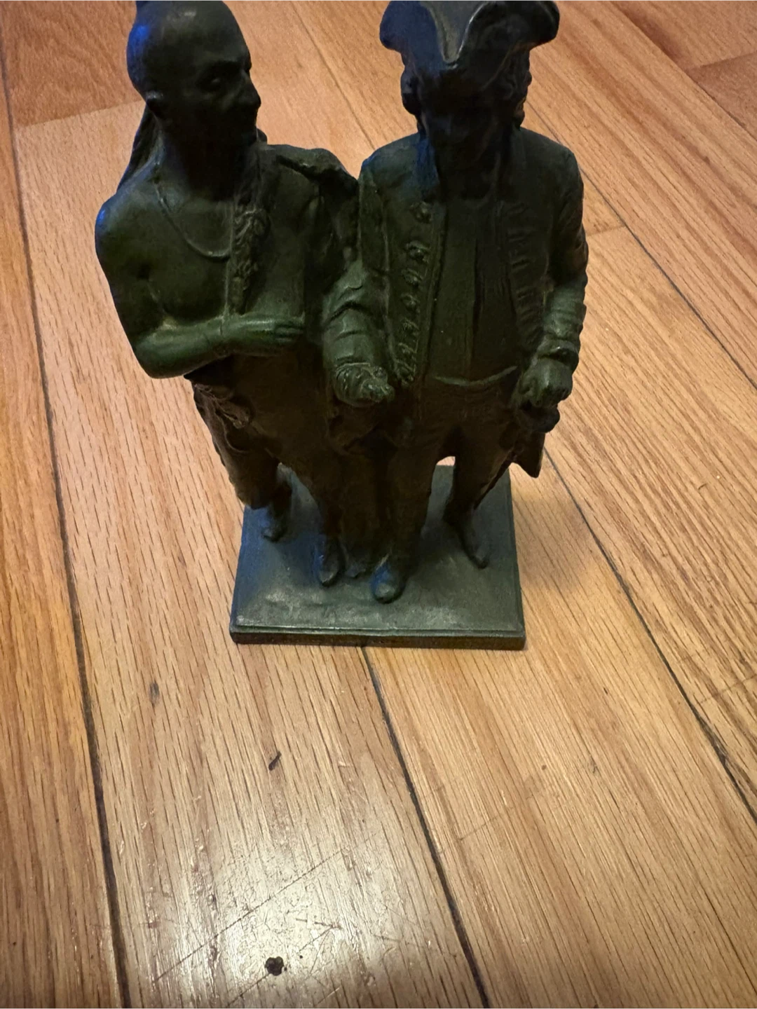 Sculpture of French and Indian War Figures & Map