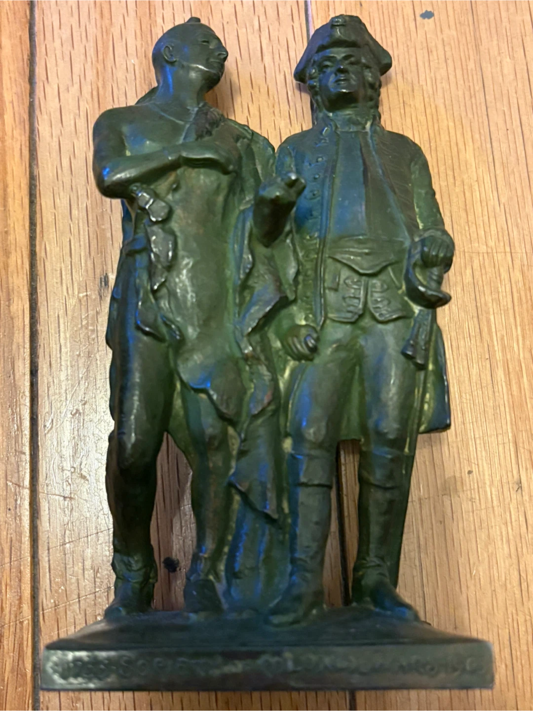 Sculpture of French and Indian War Figures & Map - photo 2
