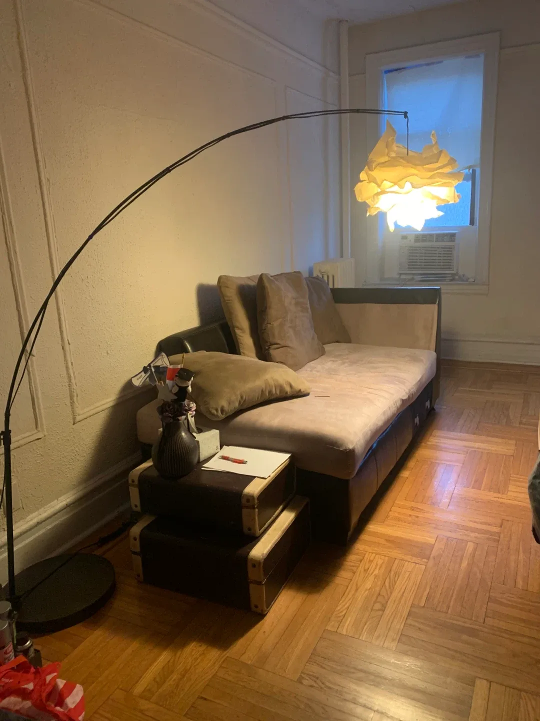 ✨ Modern Adjustable Arc Floor Lamp – Soft Glow Pendant Shade ✨