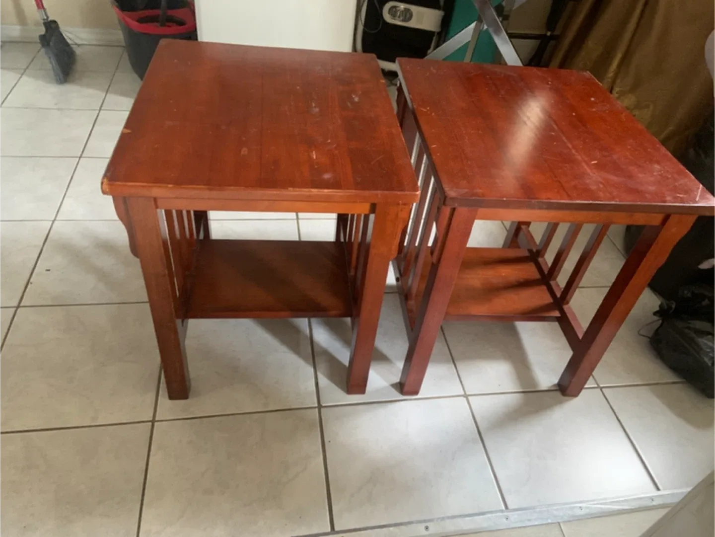Wooden End Tables - Set of 2