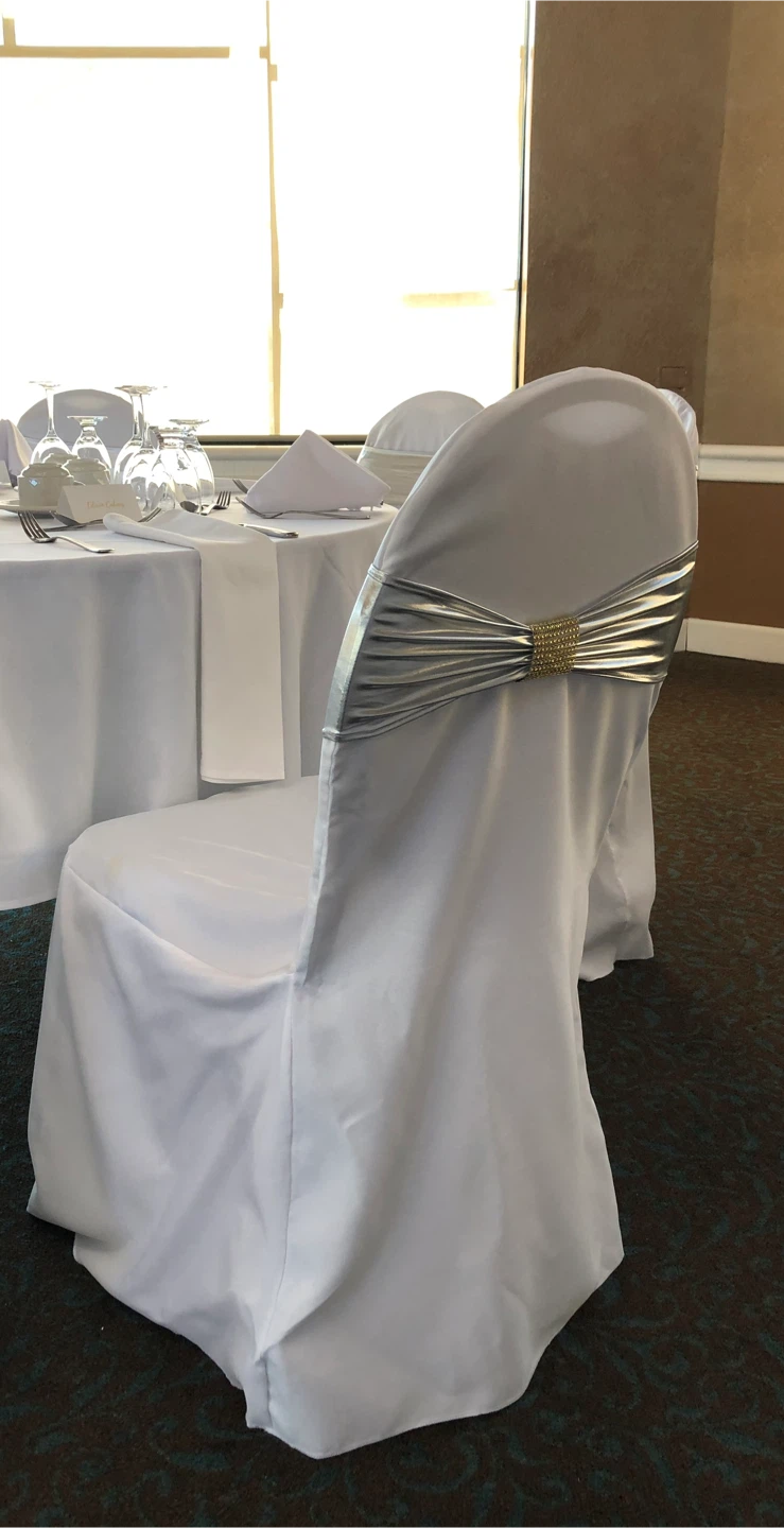 White Chair Covers slip-ons - photo 3