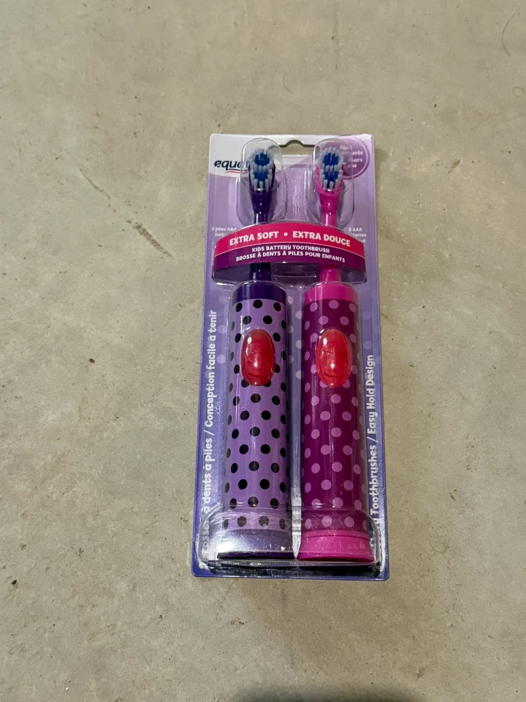 Equate Kids Battery Toothbrush (2‑pack) + Colgate Toothbrush