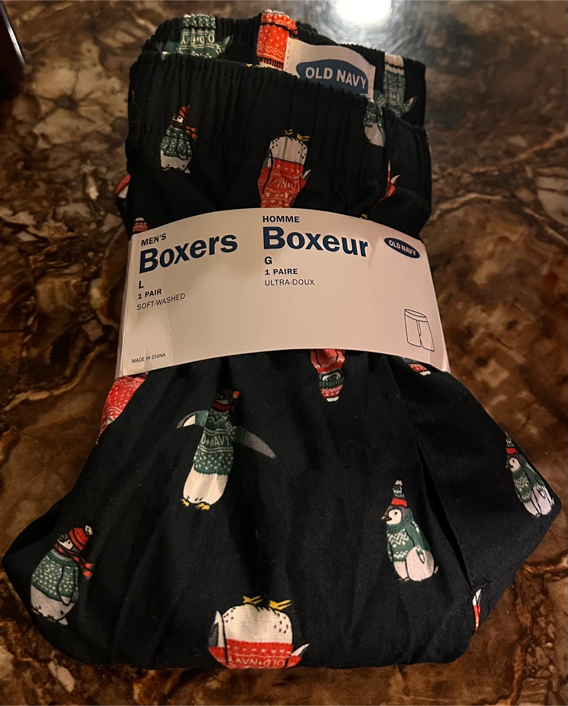 Old Navy Men's Boxers - SIZES:LARGE & XL, Penguin Print - photo 2