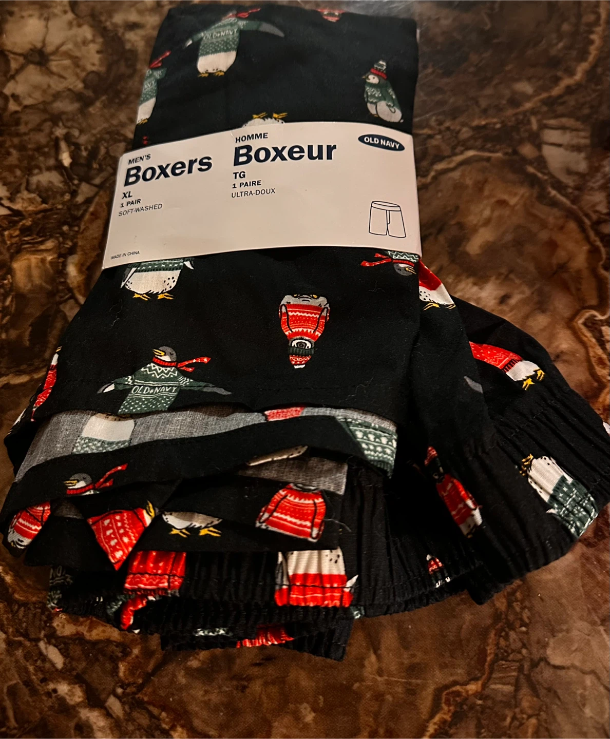 Old Navy Men's Boxers - SIZES:LARGE & XL, Penguin Print
