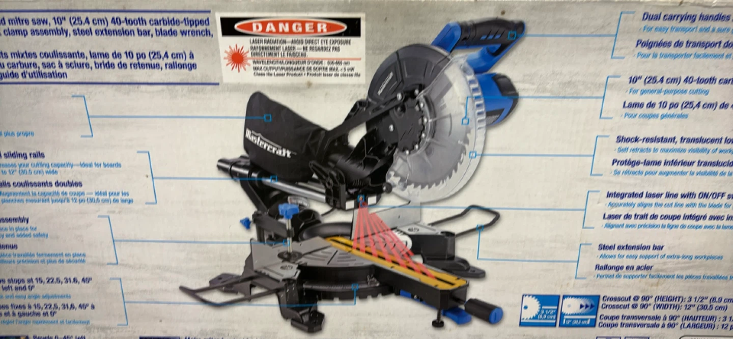 Mastercraft 10" Sliding Compound Mitre Saw