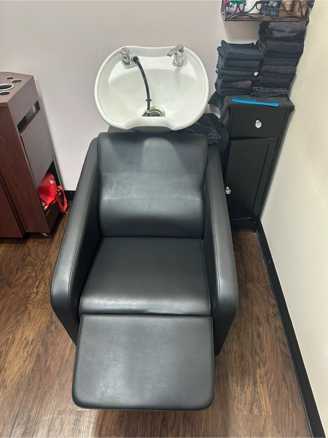 Salon Shampoo Bowl Chair - Black - photo 2