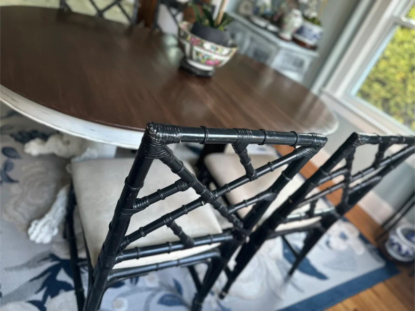 Dining Table with 4 Bamboo Chairs image indicator(2)