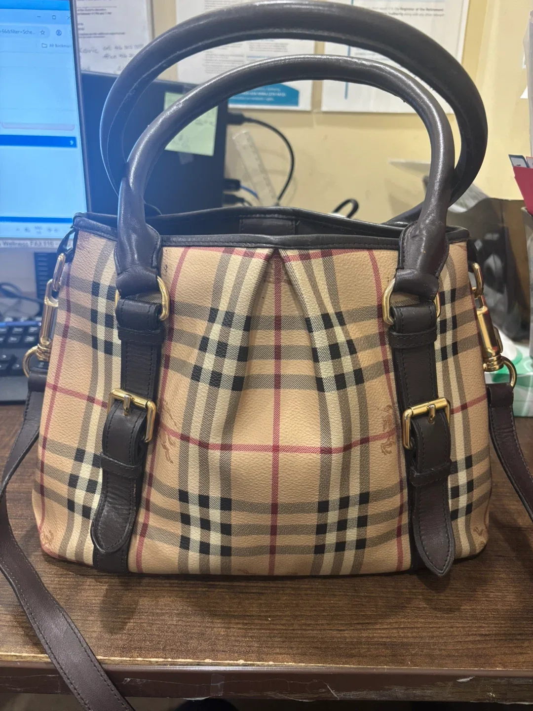 Burberry Plaid Handbag