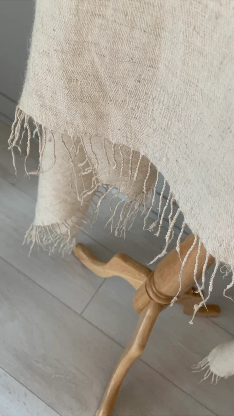 Vintage Premium Pure Lamb Wool & Cashmere Shall Unisex image indicator(7)