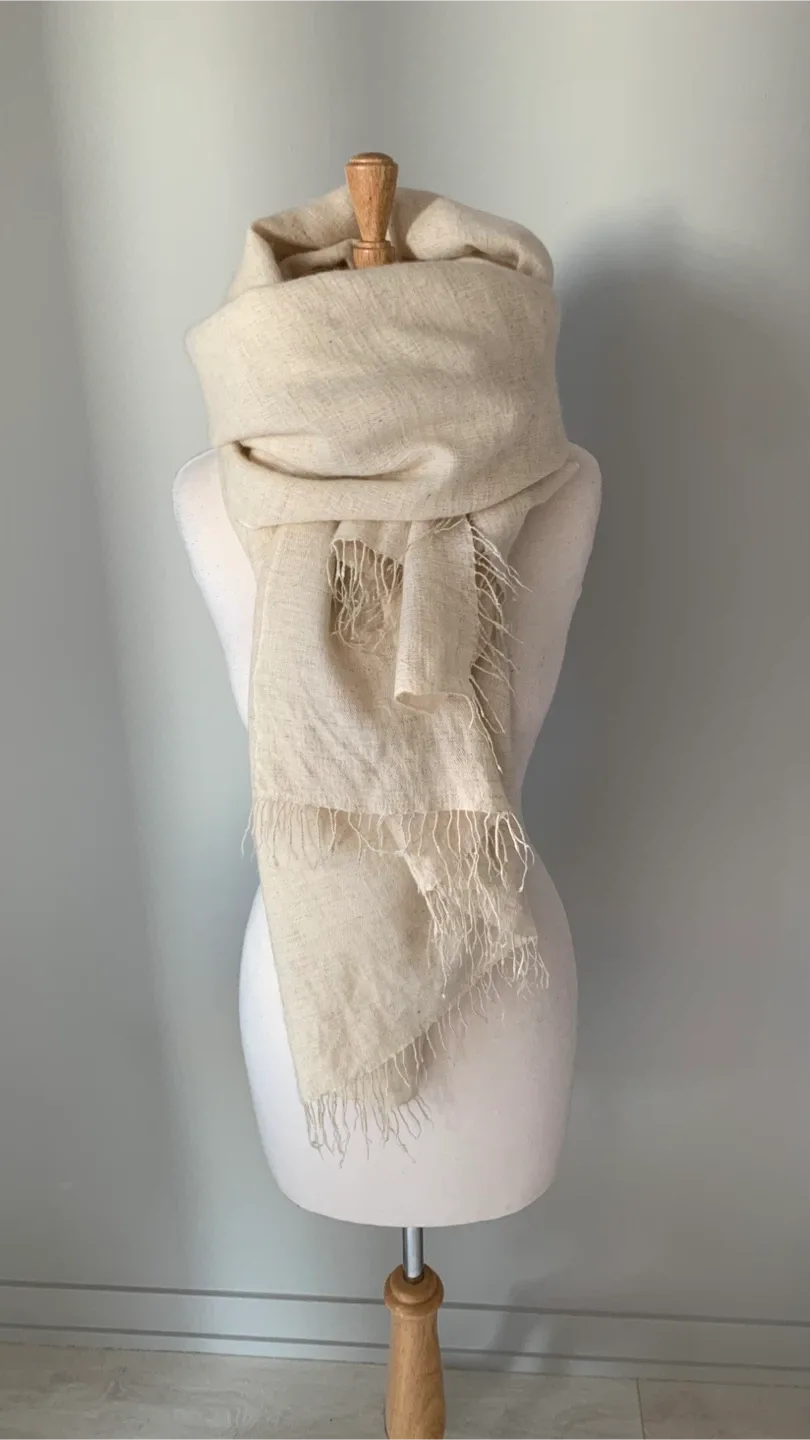 Vintage Premium Pure Lamb Wool & Cashmere Shall Unisex thumbnail