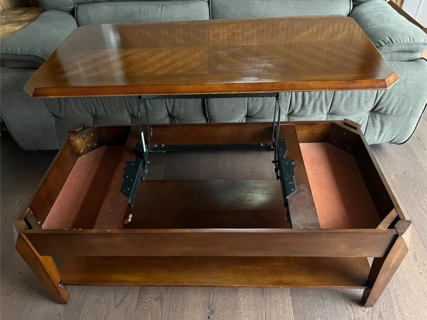 Solid Wood Coffee Table (Lift-Top) & Matching END Table image indicator(2)