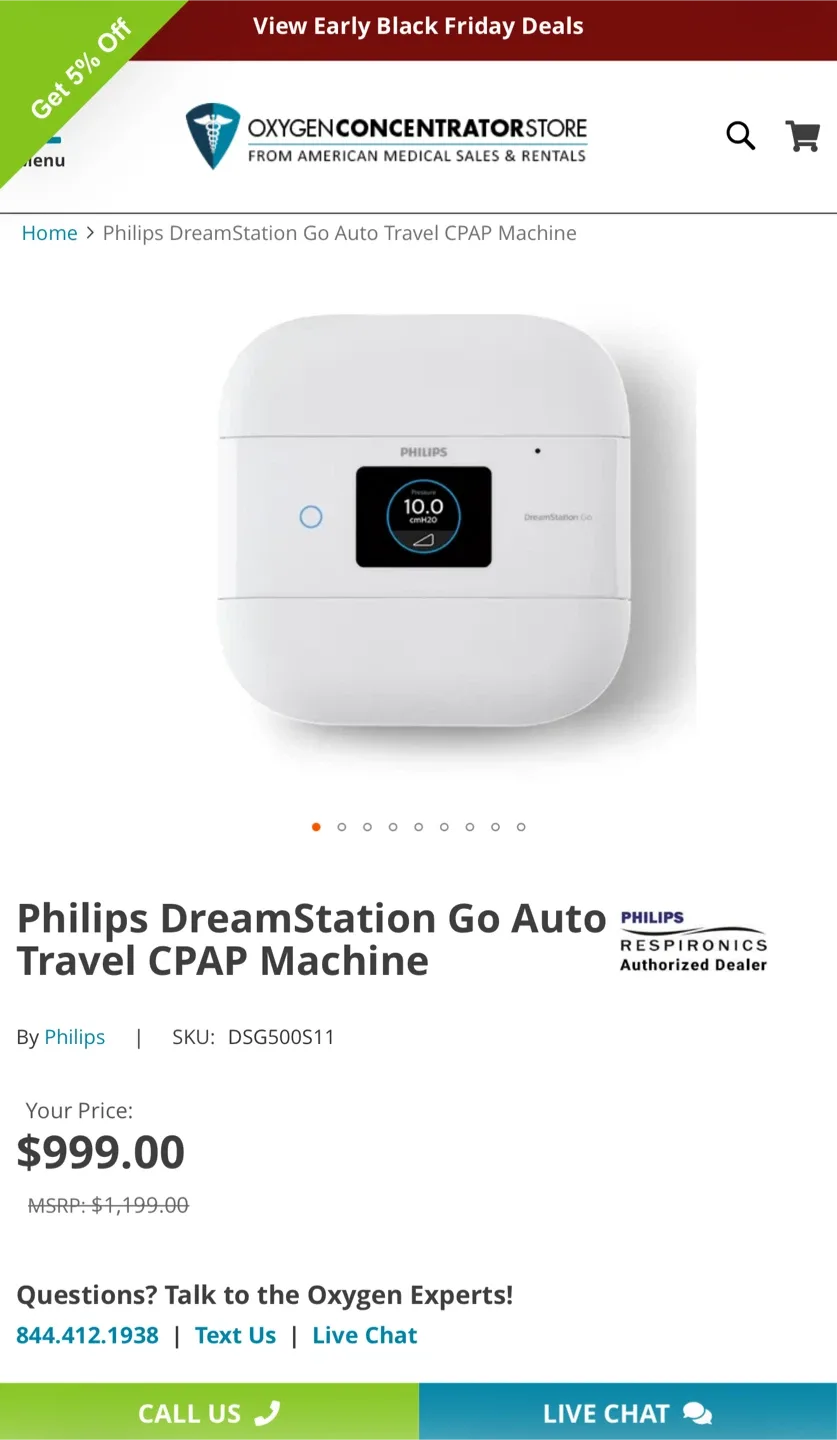 Brand new philips dreamstation go (purchased for $1200 CAD)